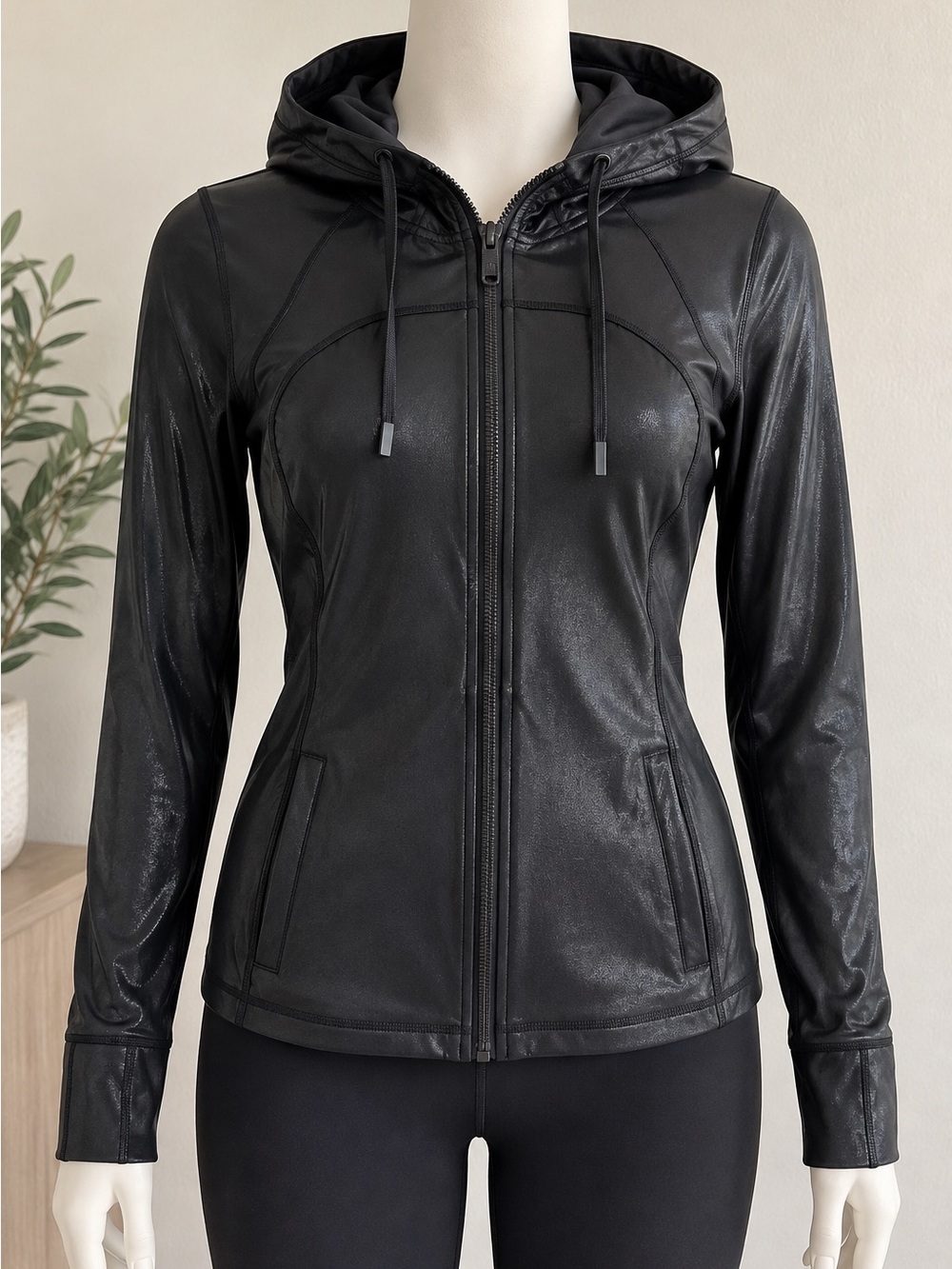 Lululemon Black Shine Hooded “Define” Jacket